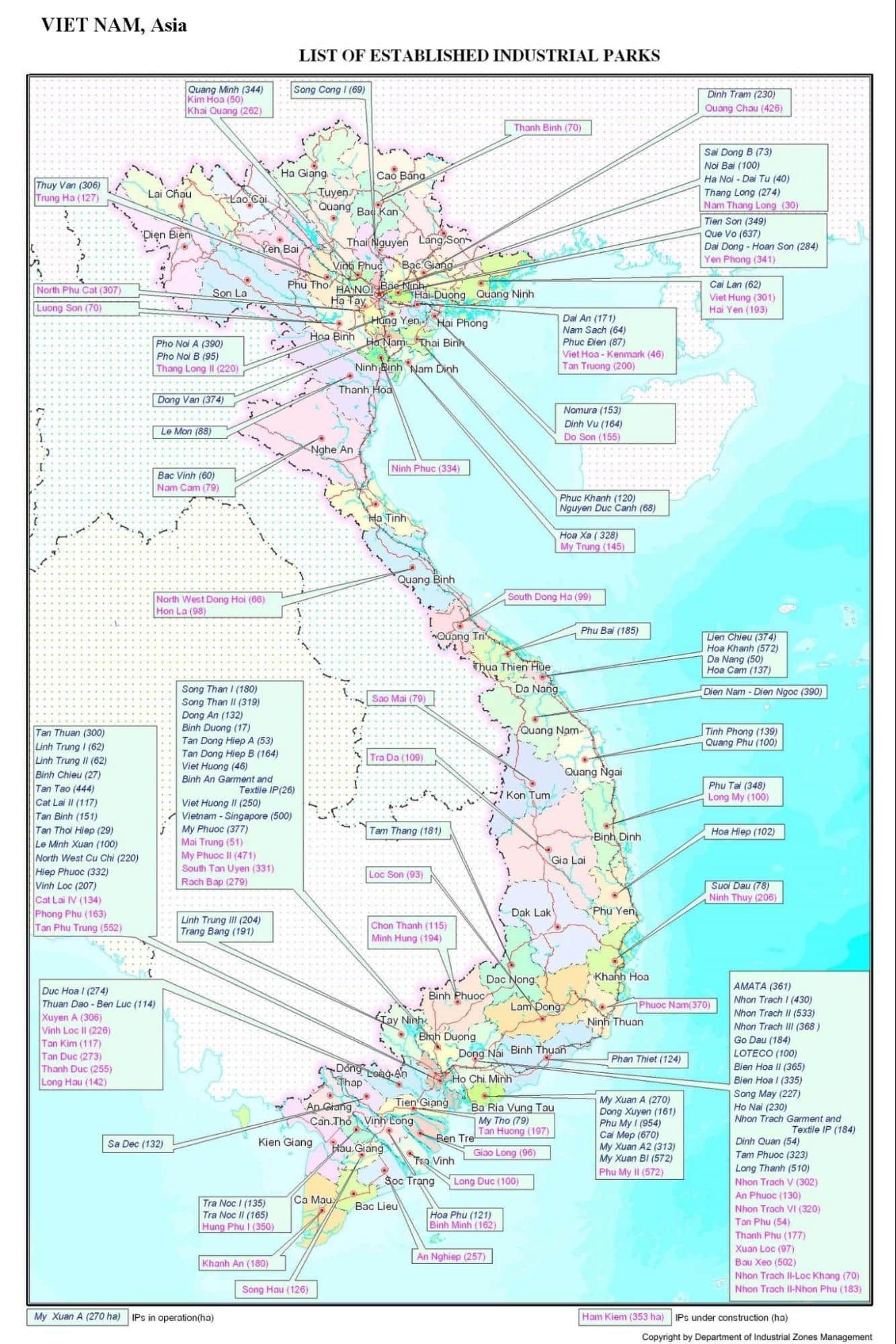 Vietnam Industrial Zone Map