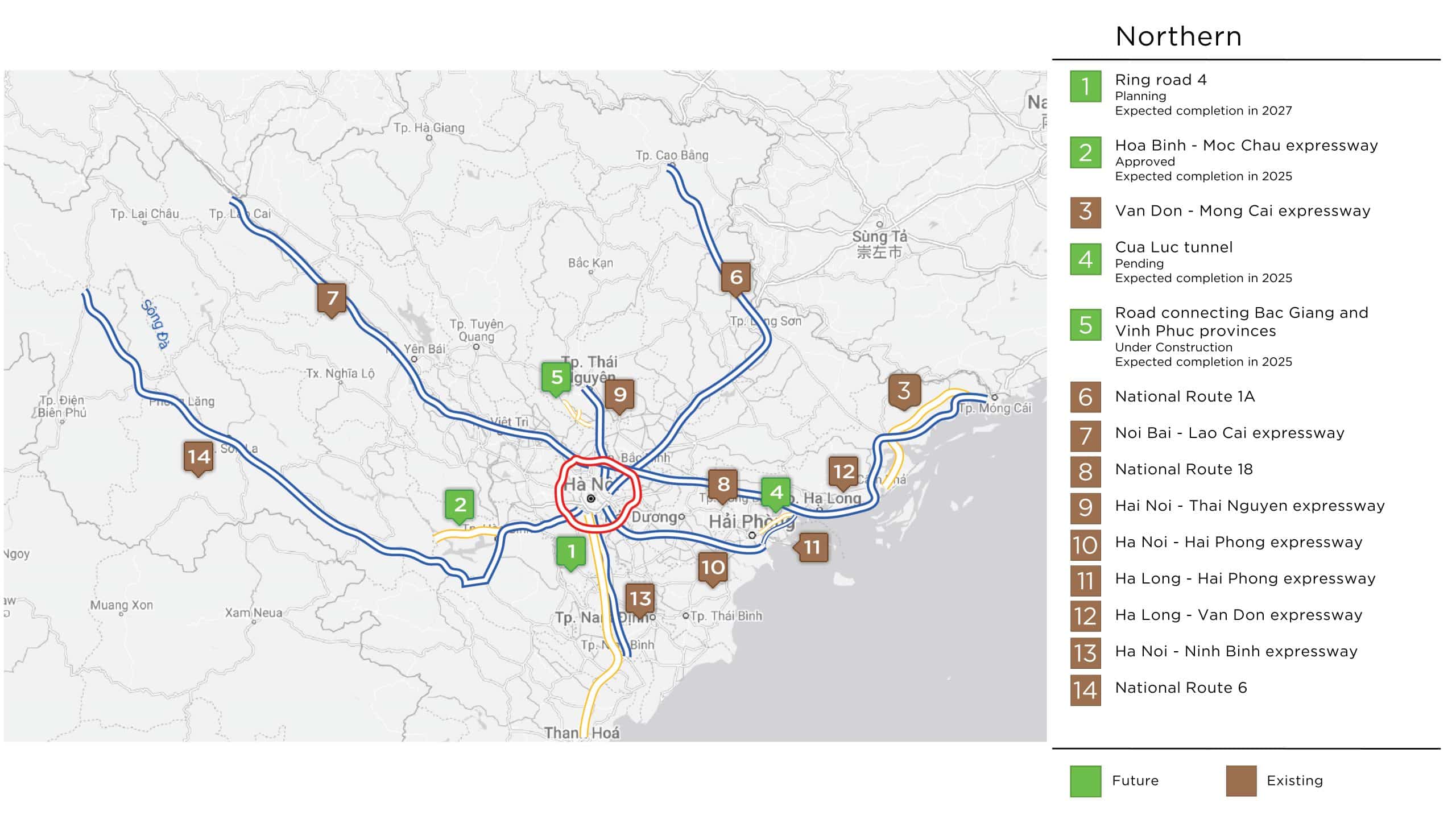 Existing and Future Infrastructure in Northern Viet Nam